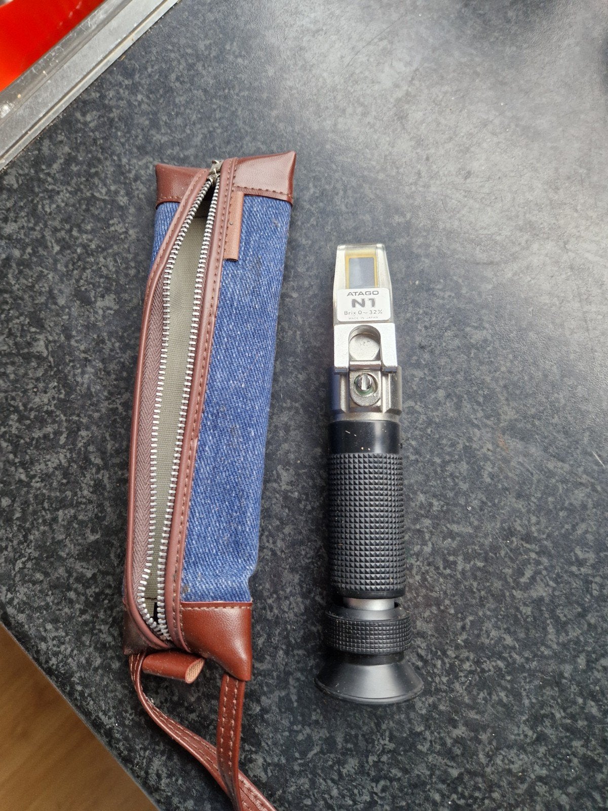 Atago N1 Brix Refractometer 0-32% met etui, Ophalen of Verzenden
