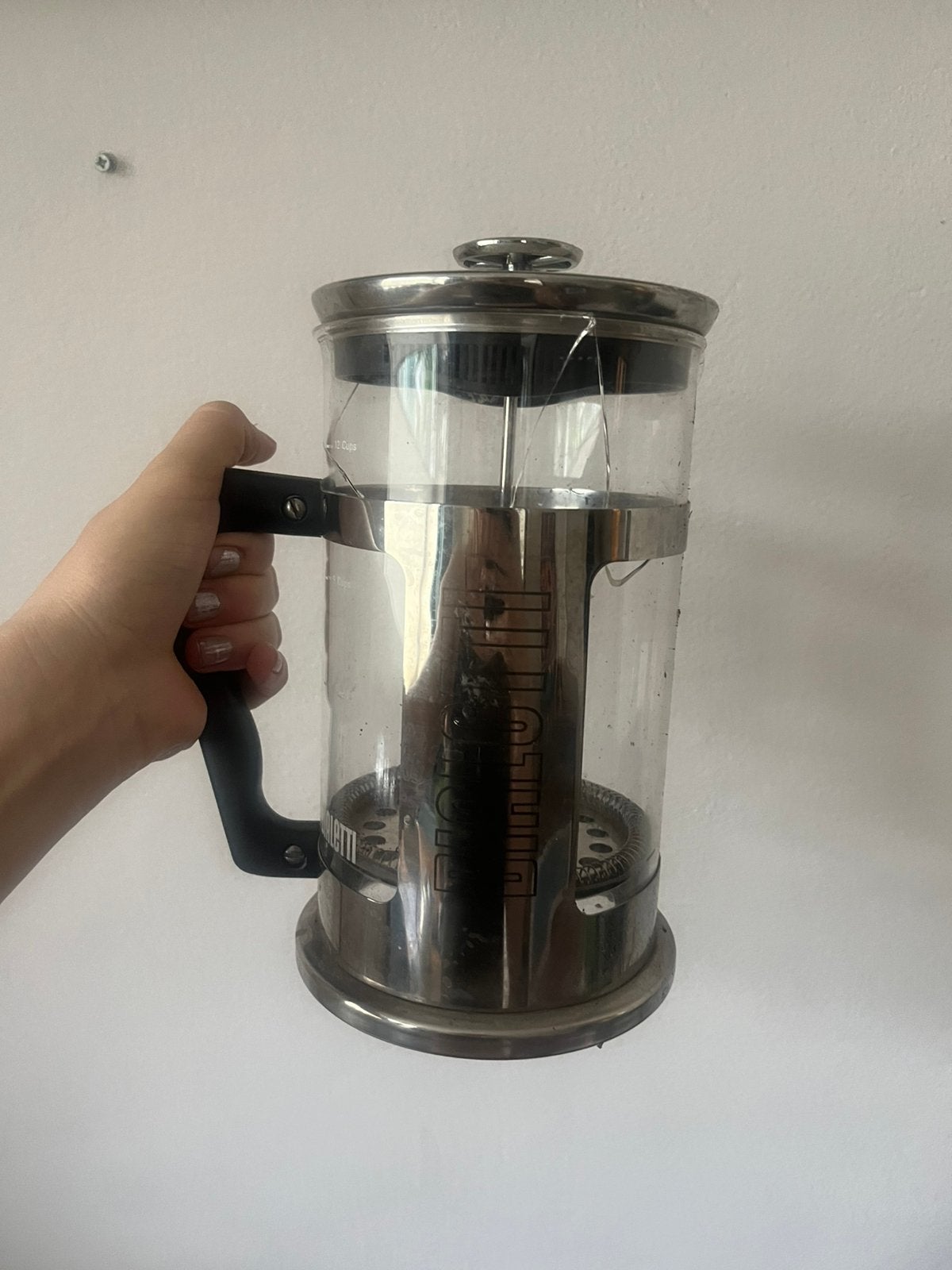 Bialetti French Press 1,5L 12 cups koffie GLAS KAPOT, Witgoed en Apparatuur, Koffiezetapparaten, 10 kopjes of meer, Ophalen, Niet werkend