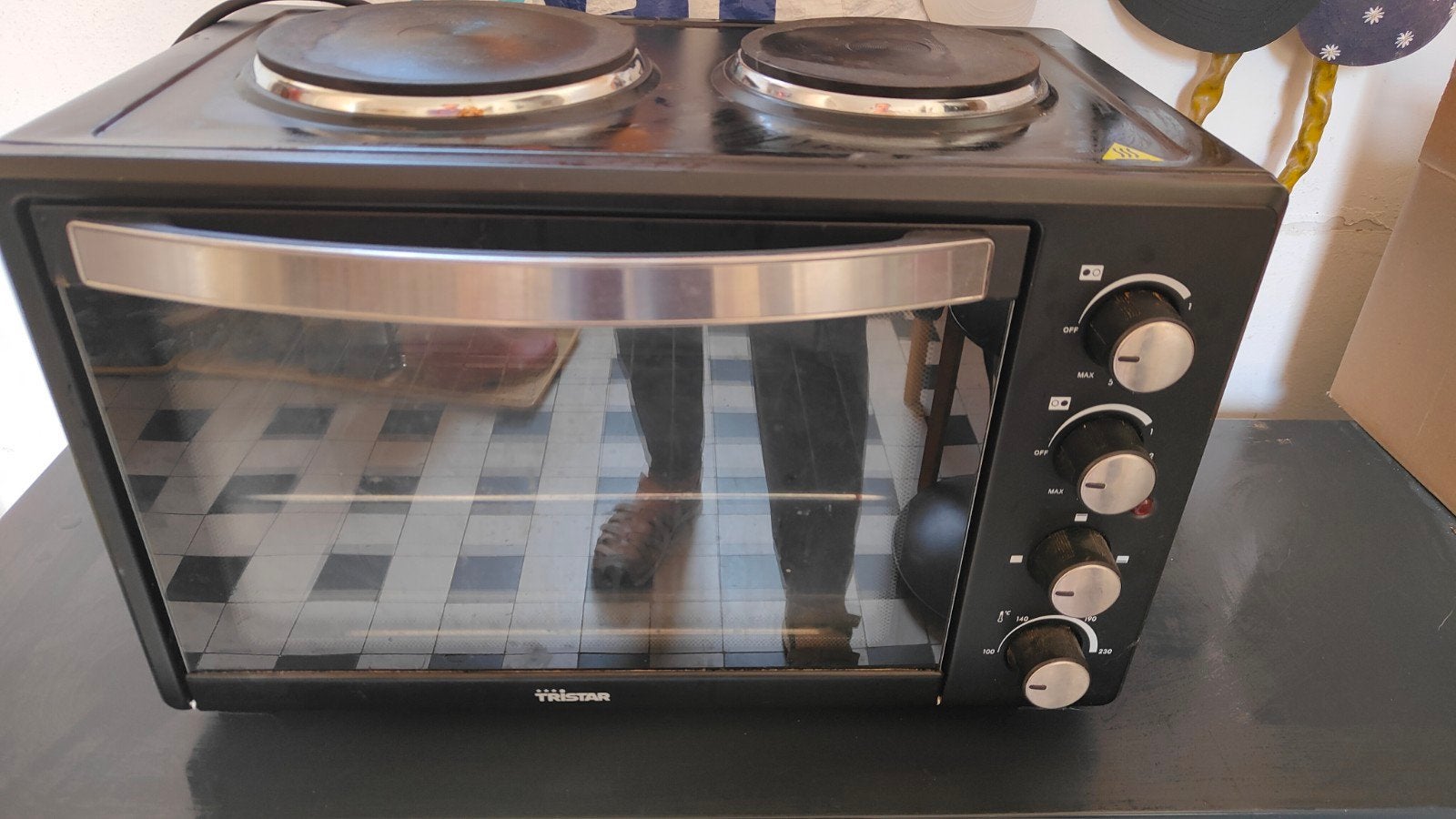 Tristar Mini Oven met 2 Kookplaten - Compact en Gebruikt, Ophalen, Gebruikt, Minder dan 85 cm, 3 kookzones of minder