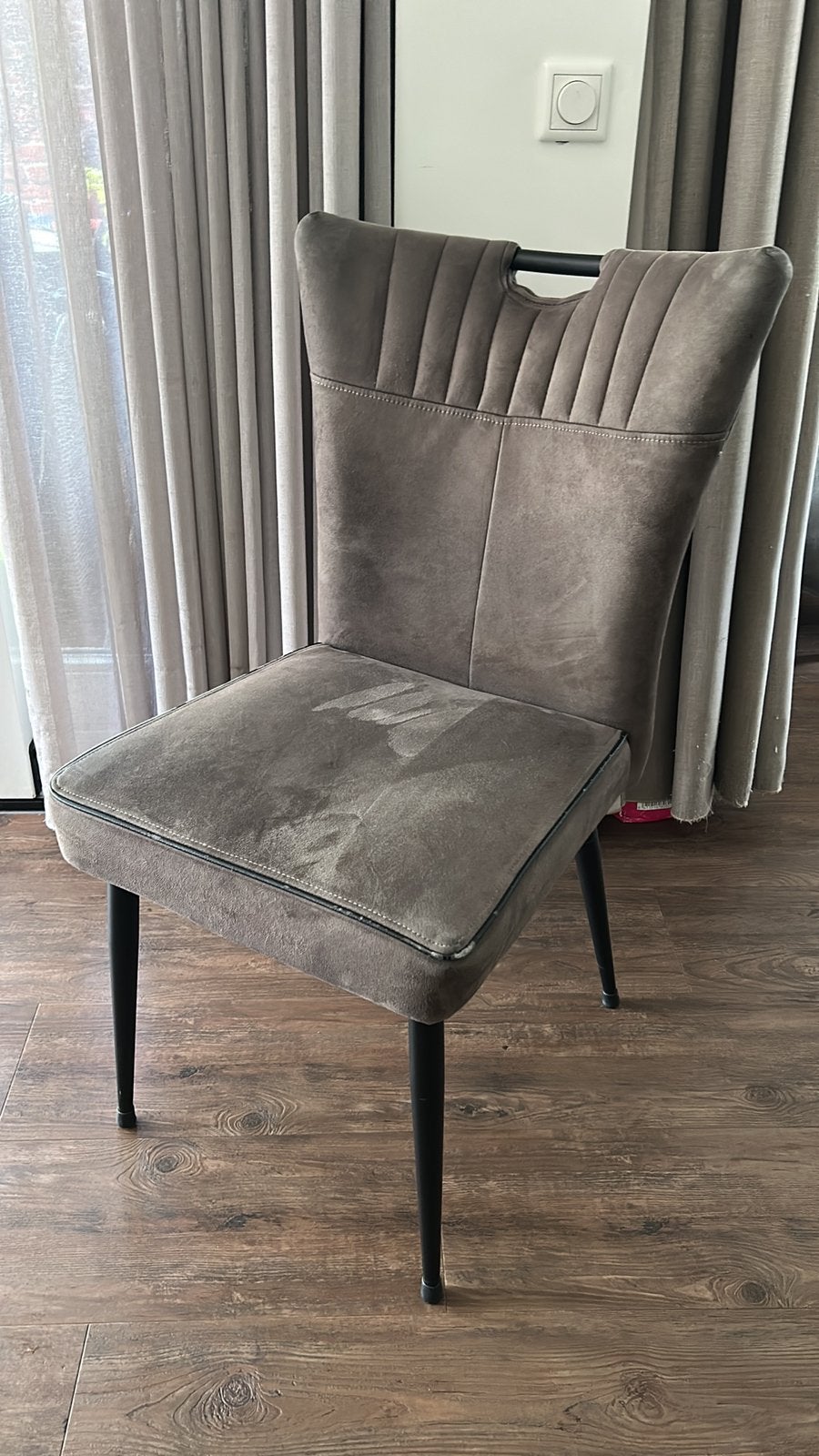 Gratis afhalen 3 eetkamer stoelen, Huis en Inrichting, Ophalen, Gebruikt, Stof, Drie