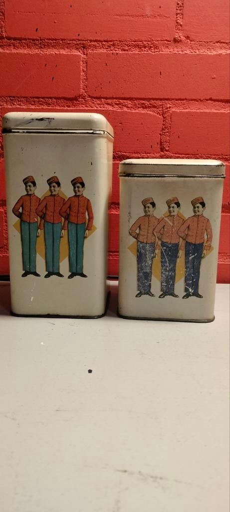 Vintage Beschuitbussen Stereo Piccolo - Set van 2, Ophalen of Verzenden