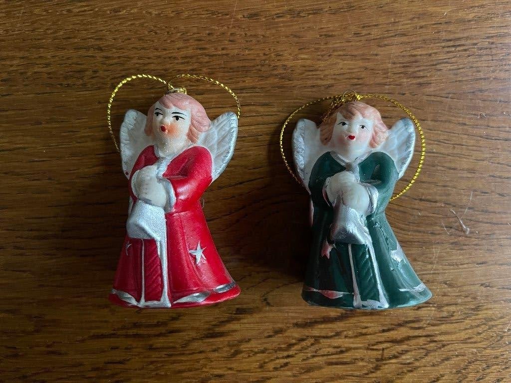 2 "Engeltjes" Keramiek 'Kerstklokjes' Nieuw, Diversen, Kerst, Ophalen of Verzenden, Nieuw