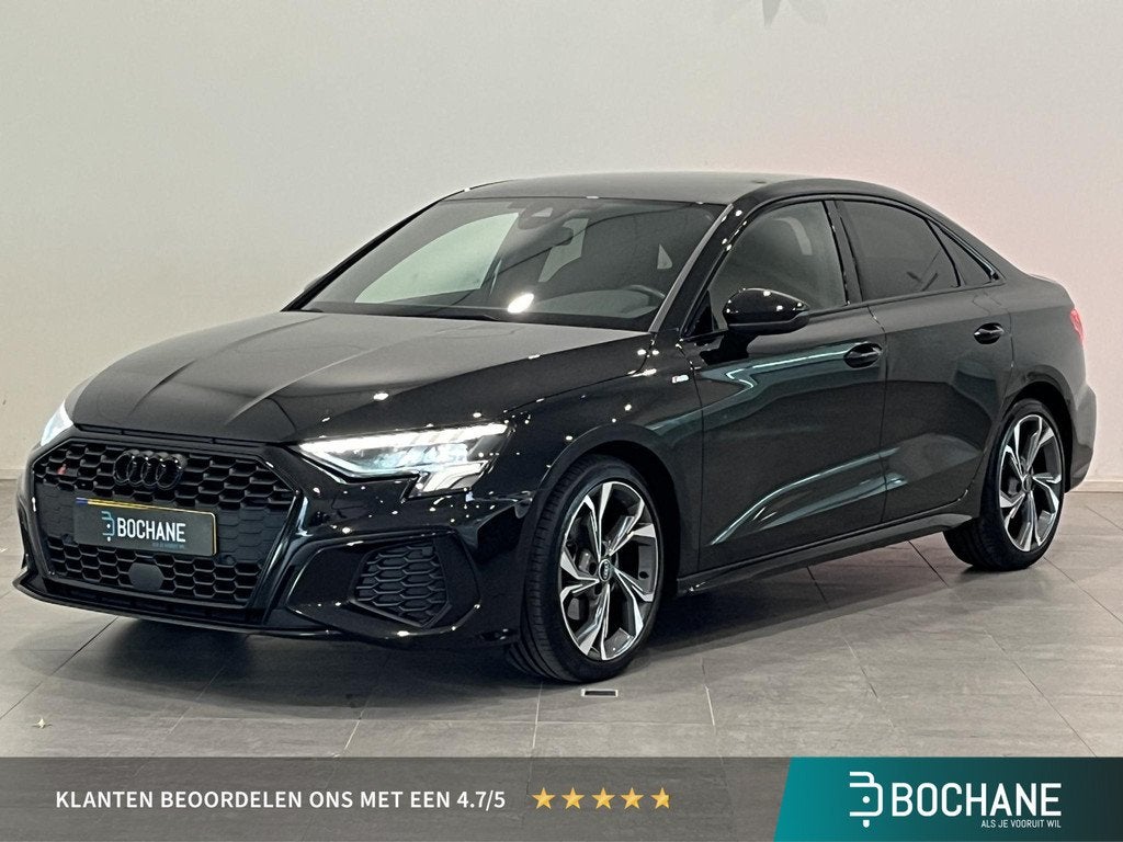 Audi A3 Limousine 35 TFSI S Edition | LED | Keyless | Stoelv, Auto's, 4 cilinders, Leder en Stof, Zwart, Origineel Nederlands