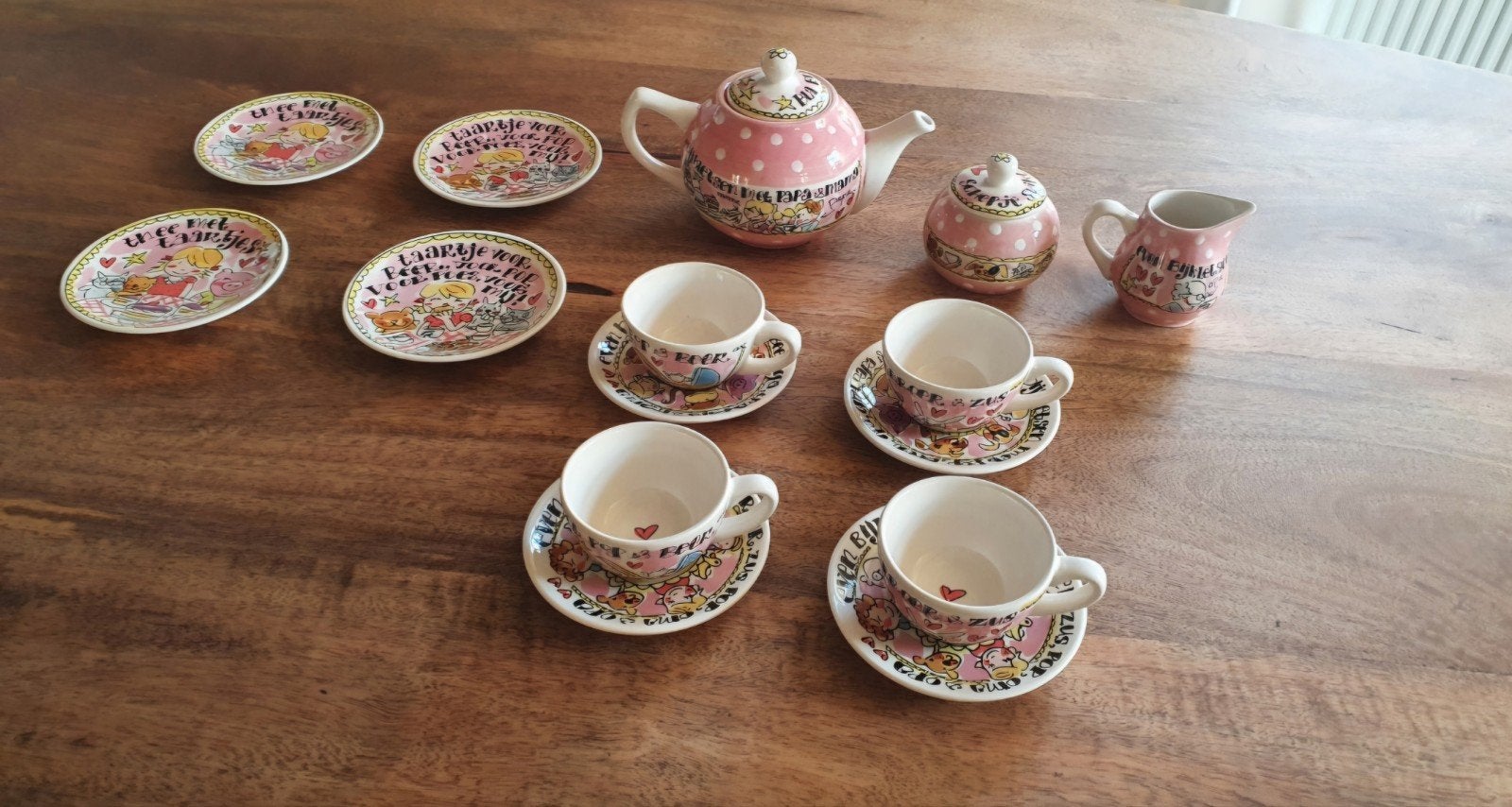 Blond Amsterdam Even Bijkletsen kinderservies, Ophalen of Verzenden, Zo goed als nieuw, Overige materialen, Speelkeuken-accessoire