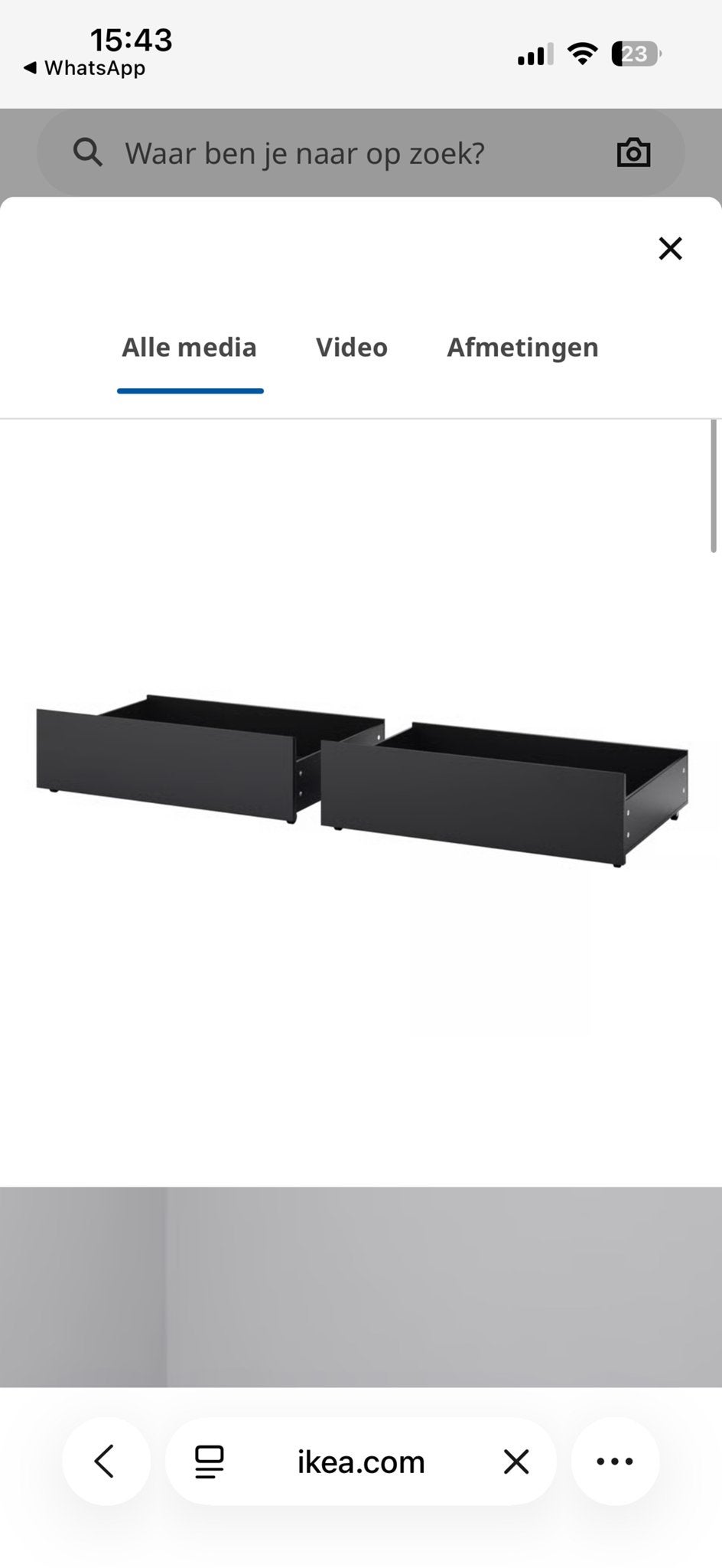 IKEA Malm bedlade, zwart, Ophalen, Zo goed als nieuw, Zwart