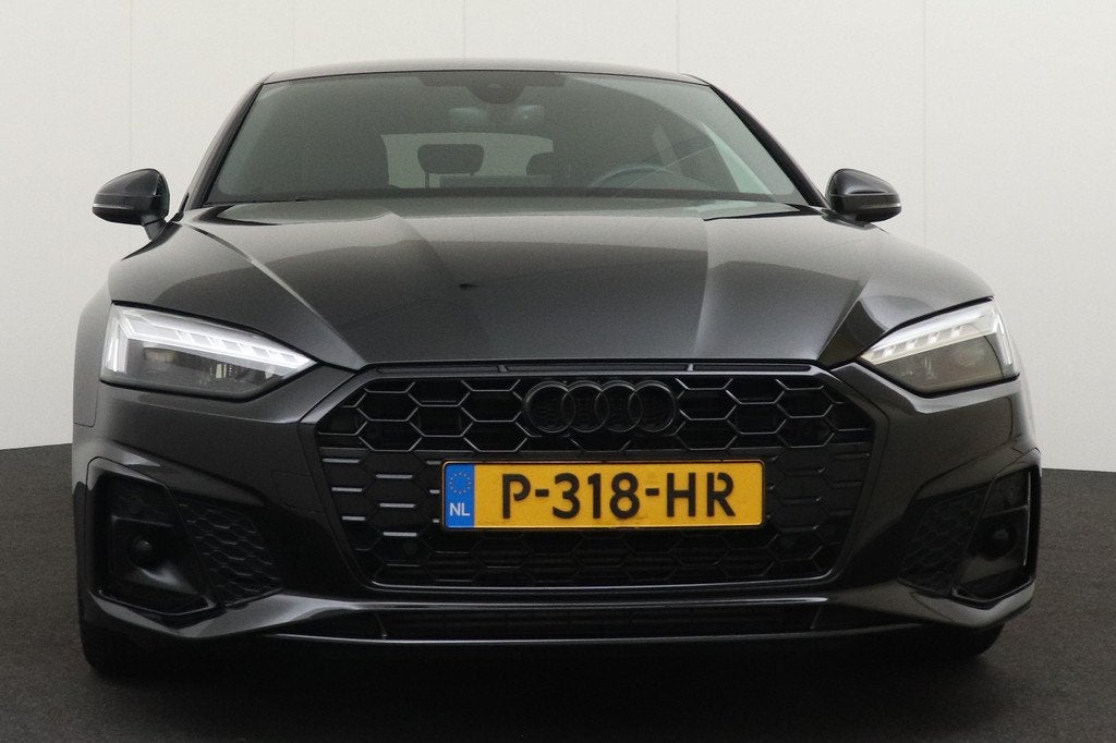 Audi A5 Sportback 2.0 TFSI S-Line Competition Black-Ed Camer, Gebruikt, 4 cilinders, Leder en Stof, Zwart