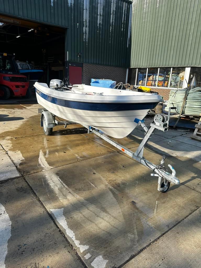 Topcraft 430 tour/vis/plezier boot, Ophalen, Tot 10 pk, Zo goed als nieuw, 3 tot 6 meter