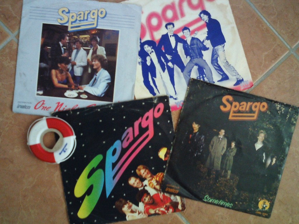 4 X vinyl -- spargo -- 9a, 7 inch, Ophalen of Verzenden, Zo goed als nieuw, Pop