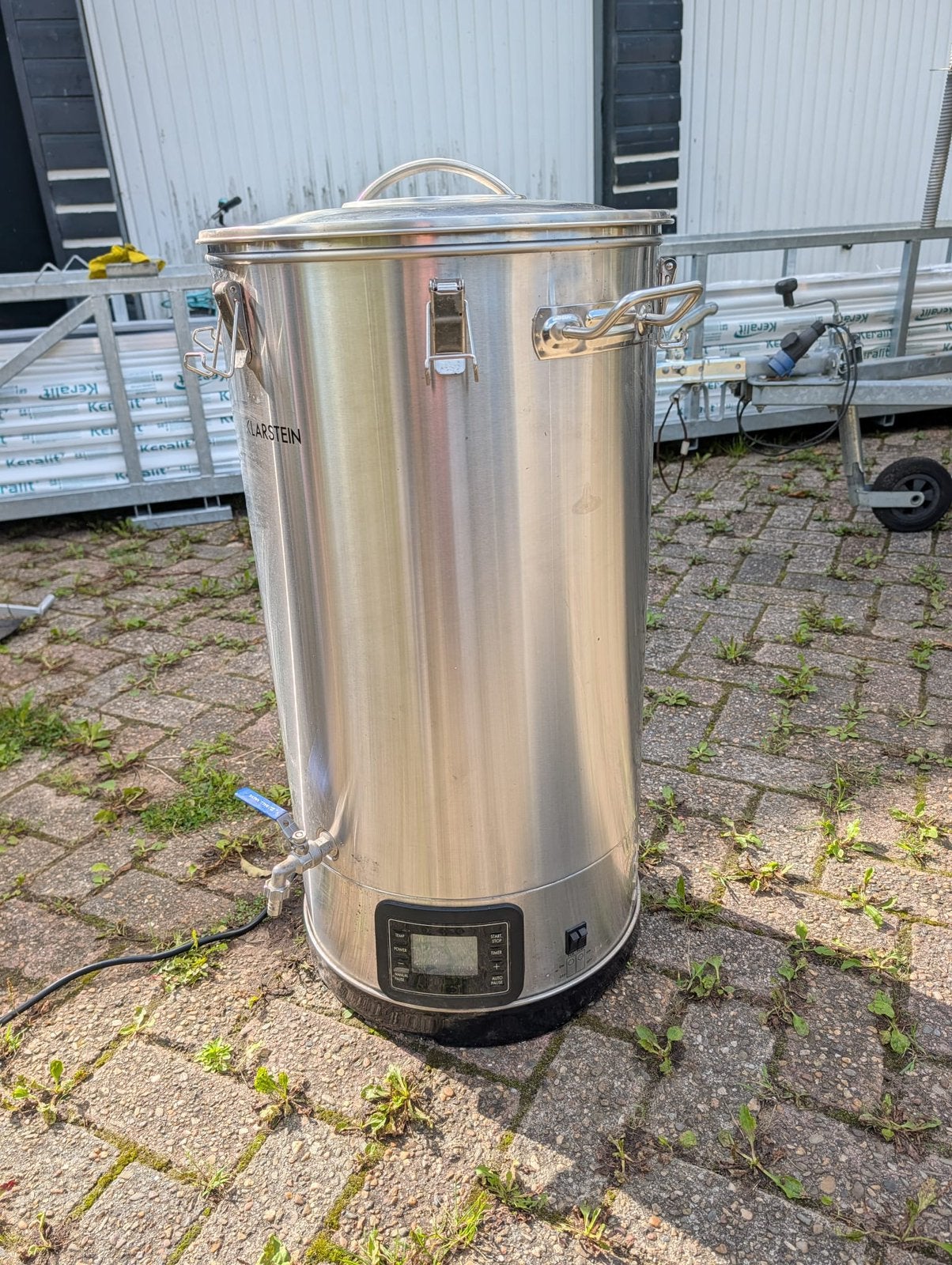 Klarstein Mundschenk 3XL Brouwketel (70 L / 3000 W), 40 liter of meer, Ophalen, Gebruikt, Rvs