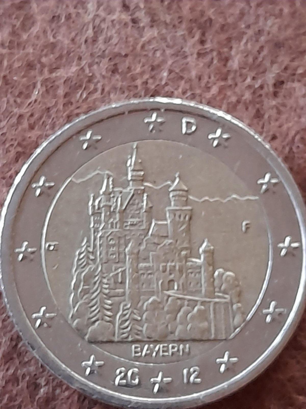 Euromunt Duitsland (Bayern) 2012, Ophalen of Verzenden, Duitsland, 2 euro, Losse munt