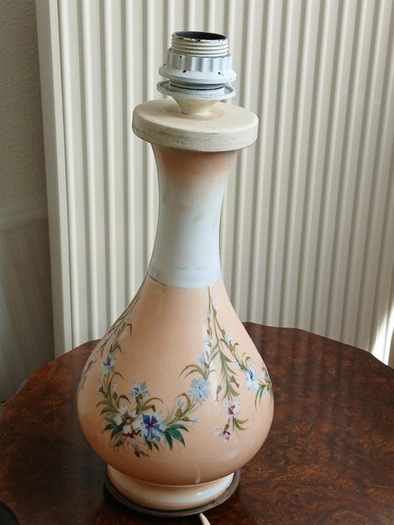 Stijlvolle Vintage Opeline Lamp, Ophalen