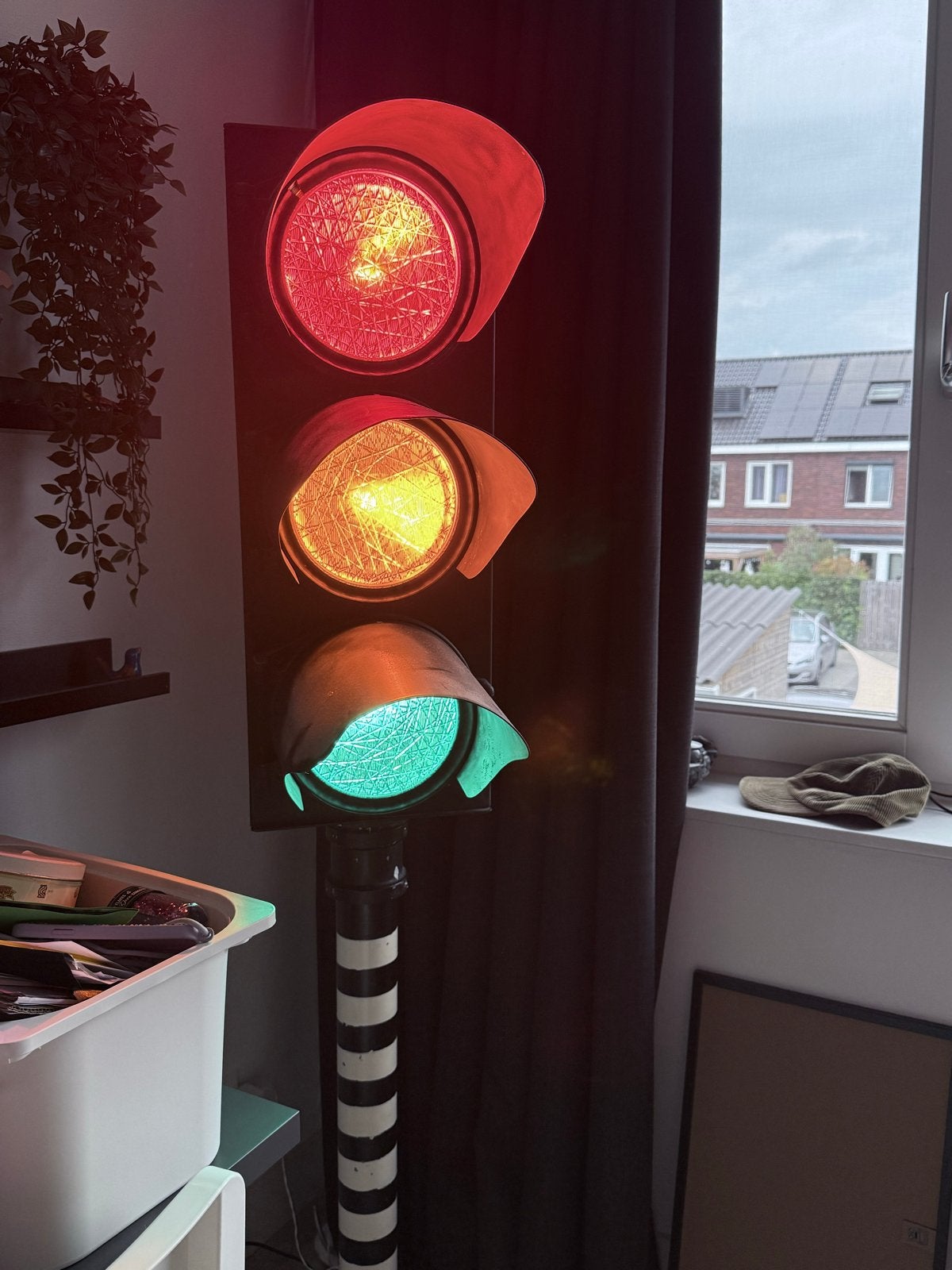 Unieke decoratief echt stoplicht, Ophalen
