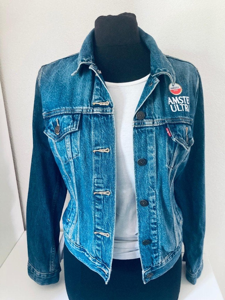 Levi's Premium spijkerjasje dames M vintage trucker jack, Maat 38/40 (M), Blauw, Ophalen of Verzenden, Zo goed als nieuw