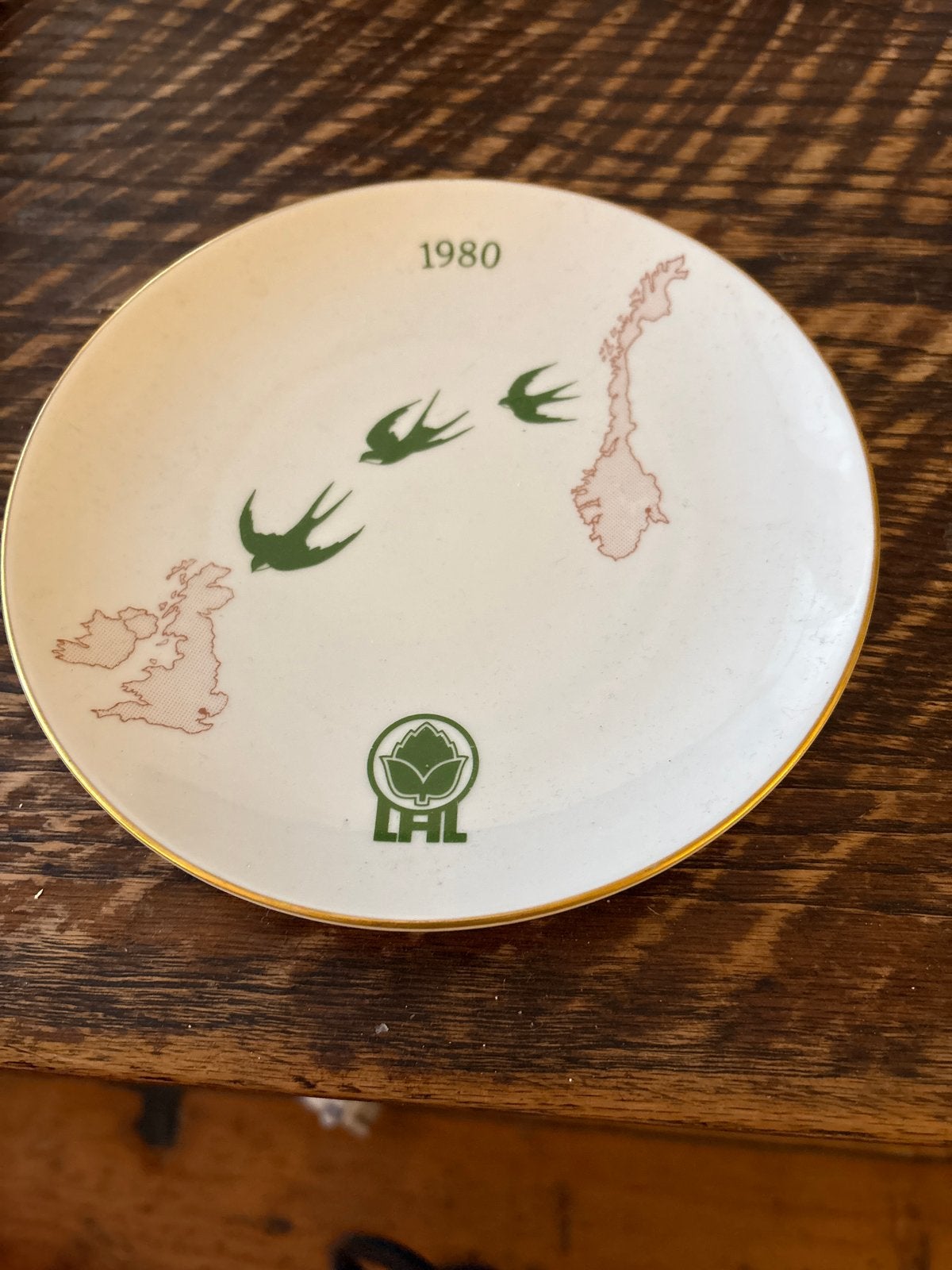 Vintage Porsgrund Noorwegen 1980 Decoratieve Wandplaat, Antiek en Kunst, Ophalen of Verzenden