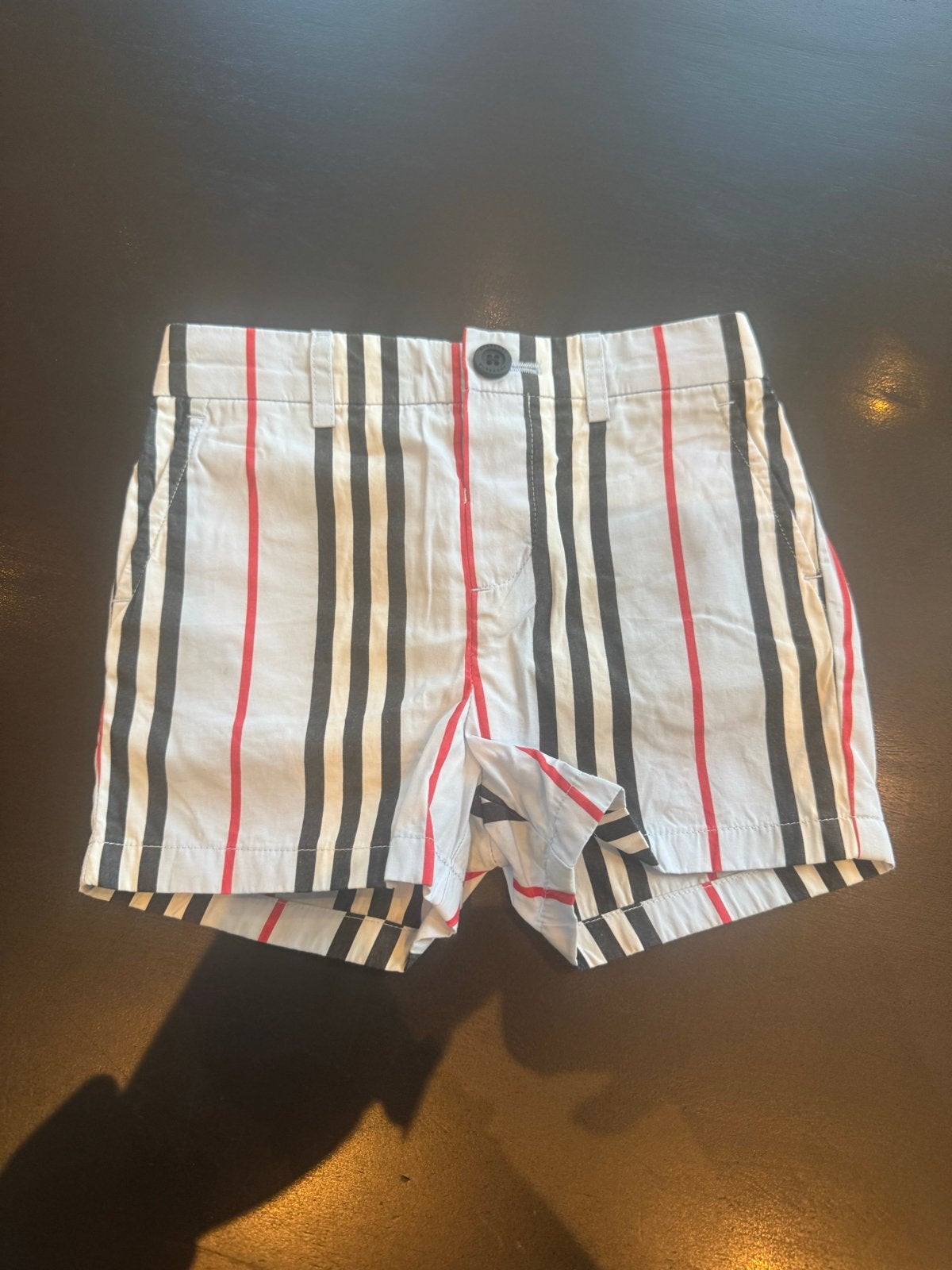 Burberry gestreepte korte broek  blauw voor baby's (18M), Ophalen of Verzenden, Zo goed als nieuw, Jongetje of Meisje, Broekje