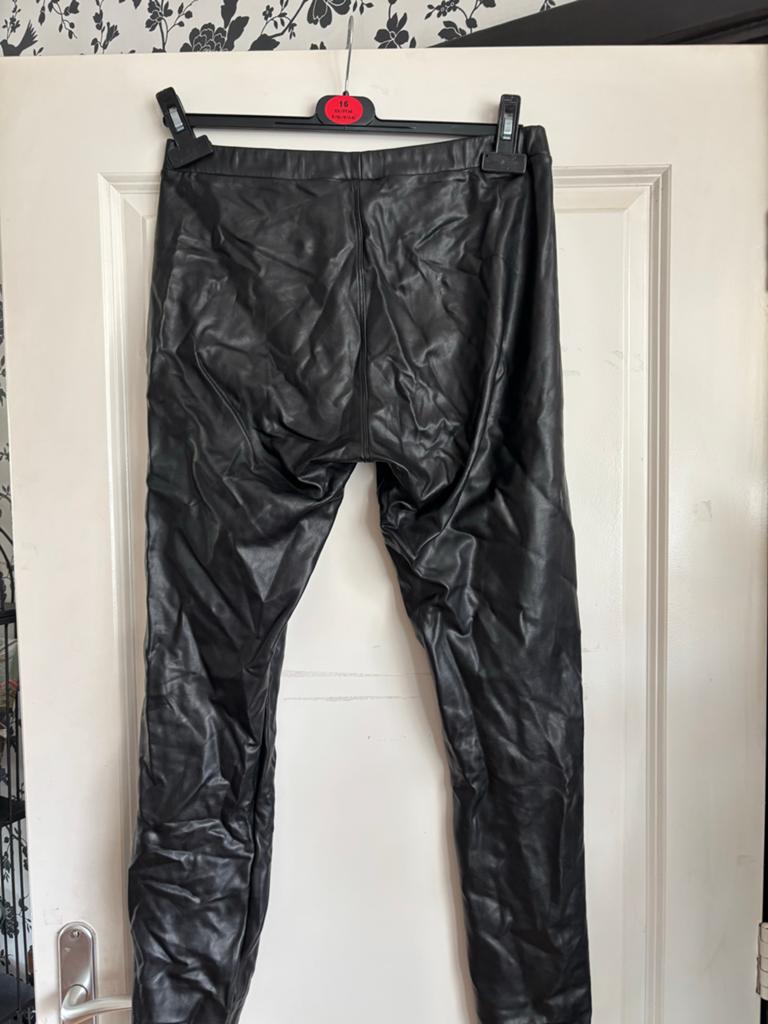 Norfy Zwarte Leren Legging Maat 40, Kleding | Dames, Legging, Verzenden, Zwart, Maat 40/42 (M)
