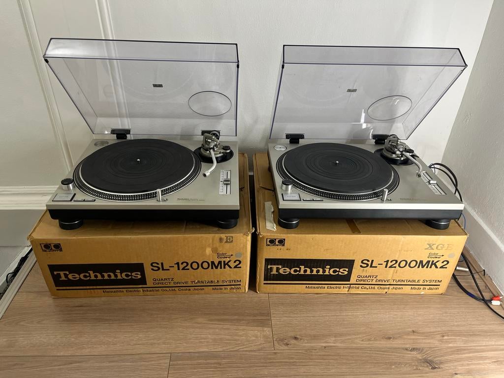 Technics SL-1200MK2 Platenspelers (Set van 2), Ophalen, Pitch-regelaar, Zo goed als nieuw, Platenspeler