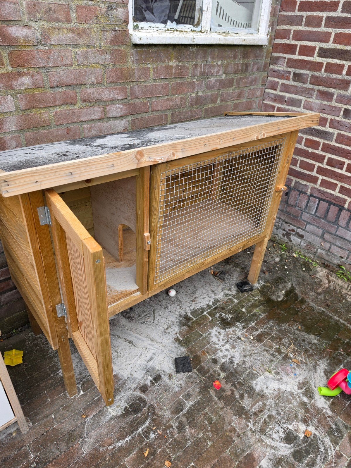 Konijnenhok, Dieren en Toebehoren, Ophalen, 110 cm of meer, 60 tot 90 cm, Zo goed als nieuw