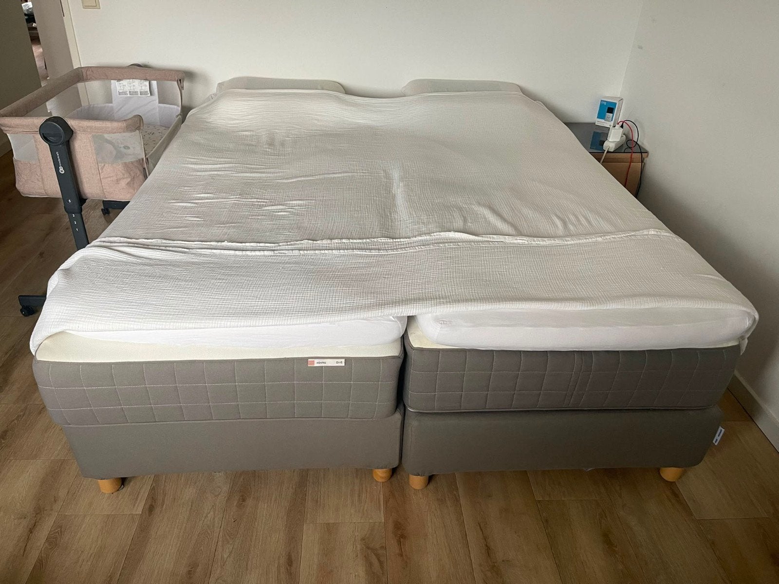 Boxspring Hovag 1.80 x 2.00m, Ophalen, Gebruikt, Tweepersoons, 180 cm