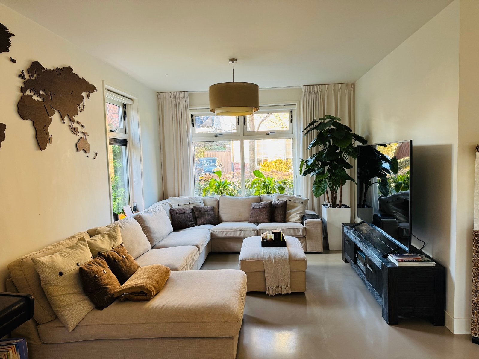 IKEA KIVIK Hoekbank Tresund lichtbeige, Ophalen, 250 tot 300 cm, Gebruikt, Hoekbank