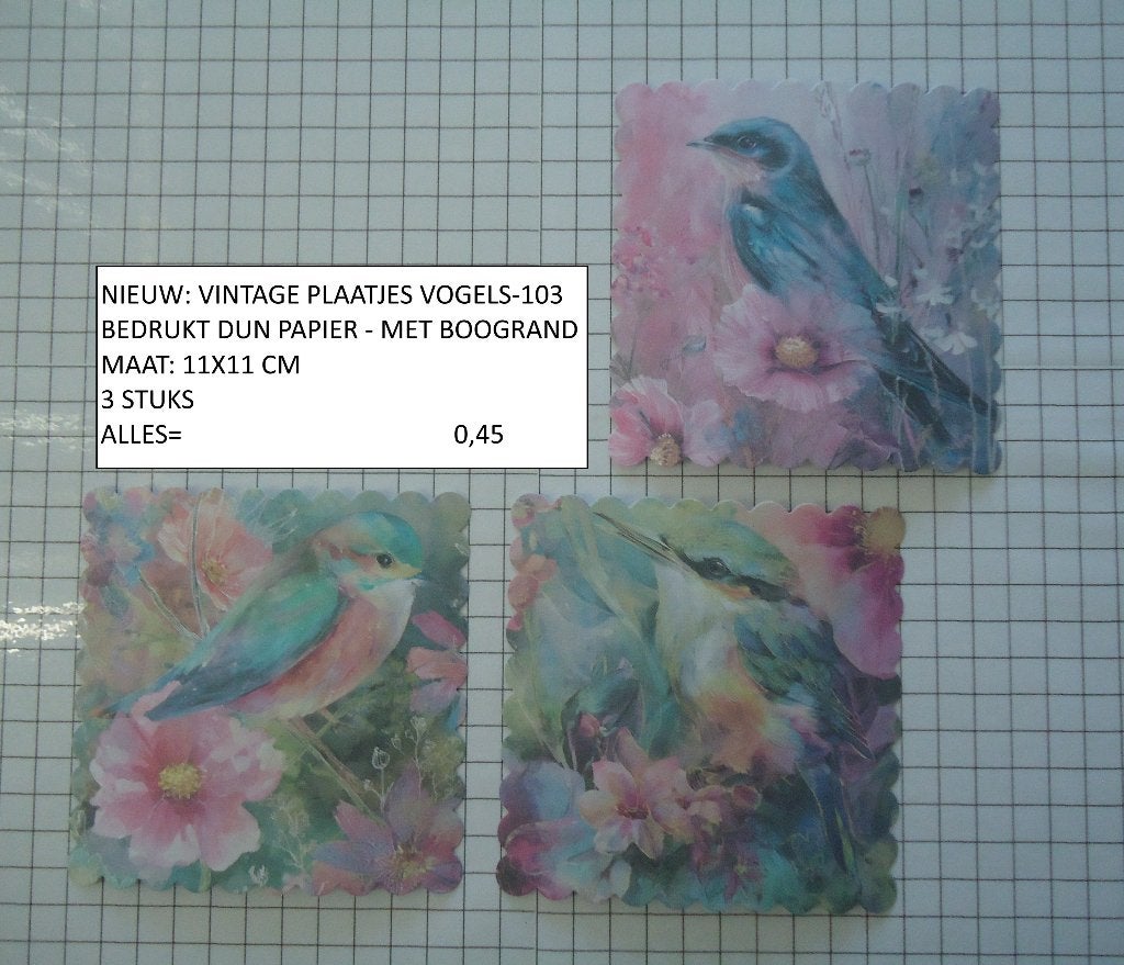 vintage plaatjes vogels 103 ( alleen verzenden, Ophalen, Nieuw, Papier of Karton, Overige merken