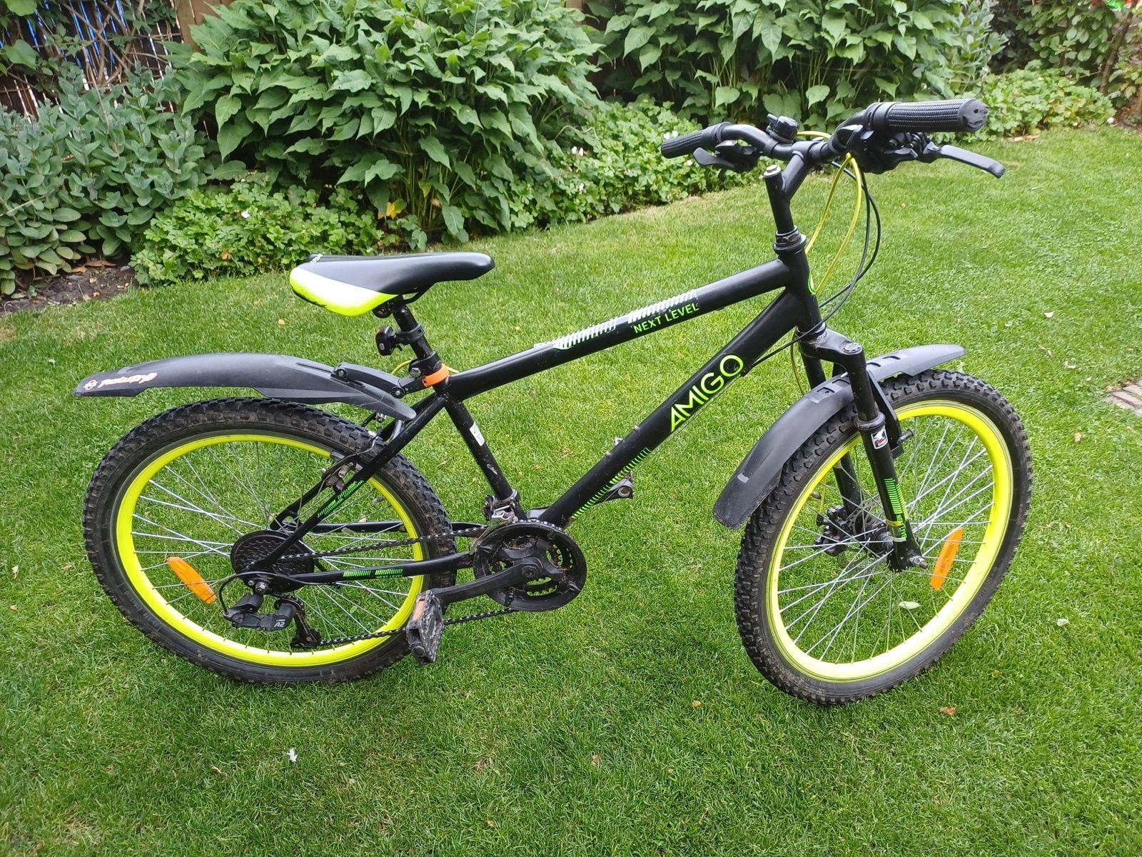 Amigo Next Level kinderfiets met versnellingen, Fietsen en Brommers, Gebruikt, Versnellingen, Minder dan 49 cm, Schijfrem