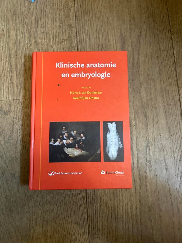Klinische anatomie en embryologie - Studieboek, Ophalen of Verzenden, Beta, Zo goed als nieuw, WO