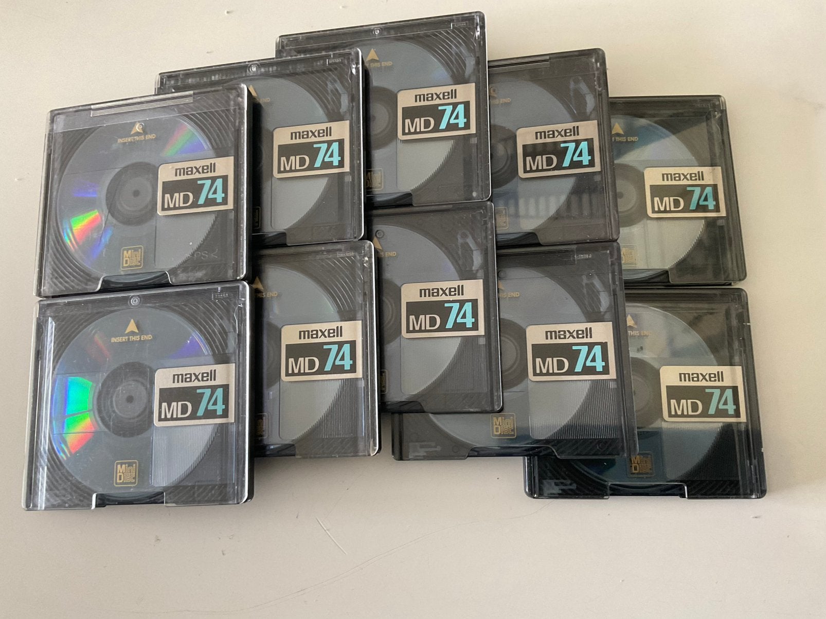 Minidisc’s. MAXELL BLAUW. 10x als nieuw  74 minuten, Ophalen of Verzenden, Discman
