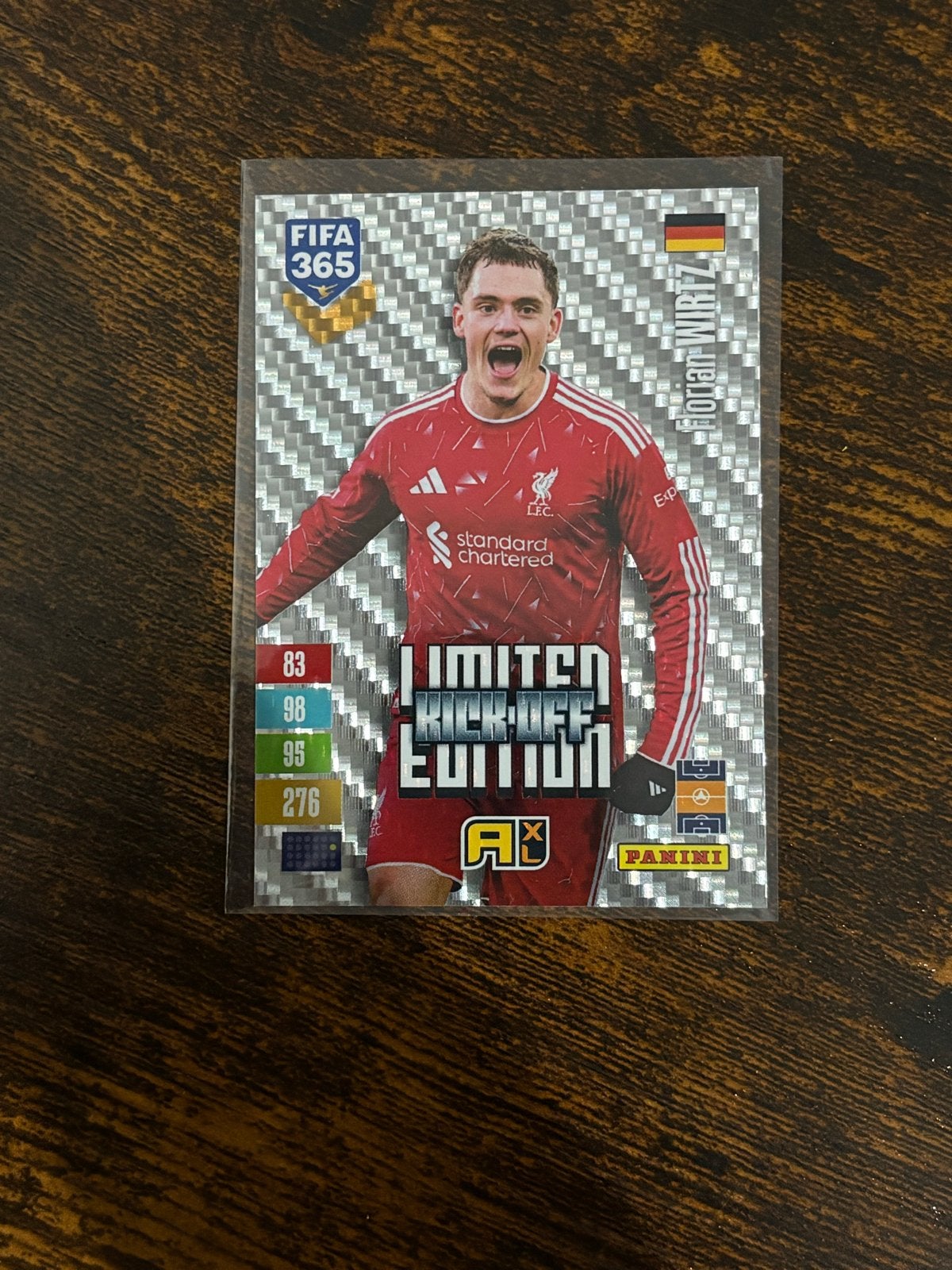 FIFA 365 kickoff Limited Edition Florian Wirtz Panini 2027, Ophalen of Verzenden, Zo goed als nieuw, Buitenlandse clubs, Spelerskaart
