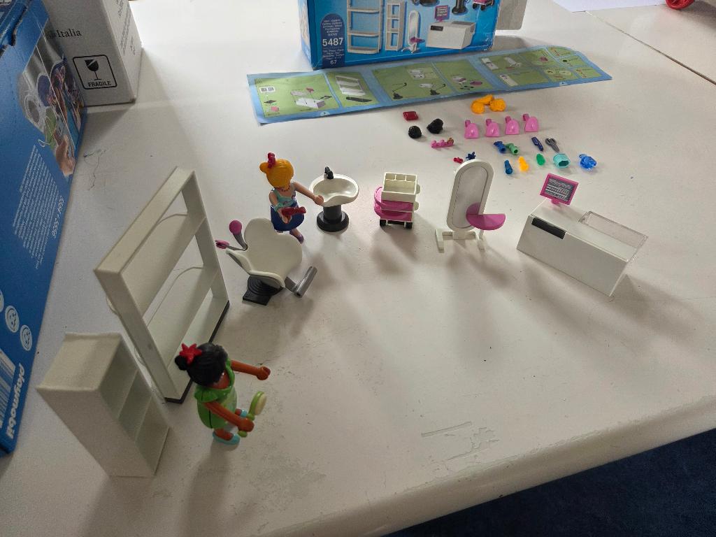 Playmobil kapsalon set 5487, Ophalen of Verzenden, Zo goed als nieuw, Los playmobil