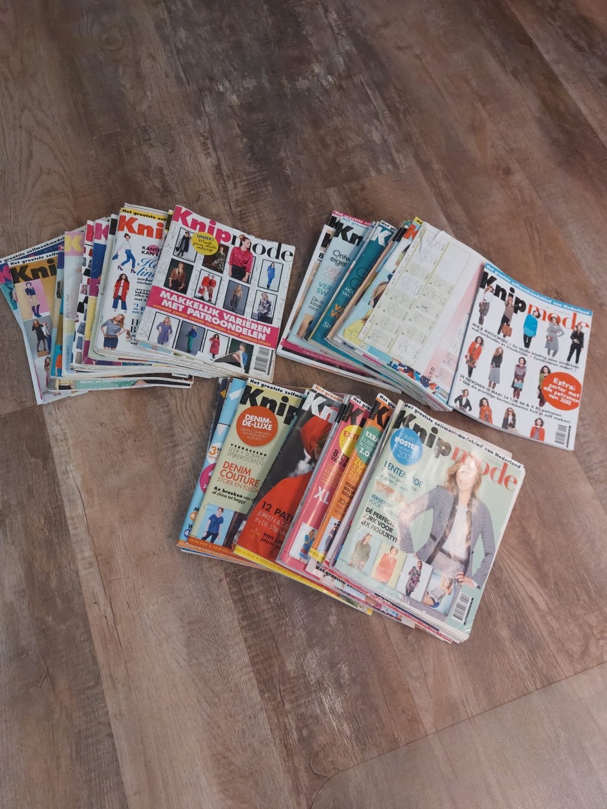 KNIPMODE tijdschriften jaargangen 2012, 2013, 2014 (36 st.), Ophalen of Verzenden, Gelezen, Damesbladen