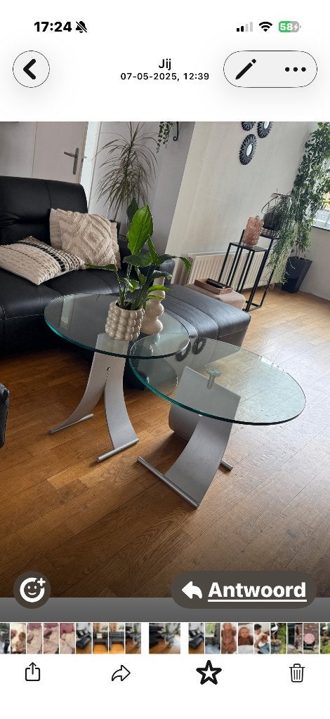 Rolf benz salontafels, Huis en Inrichting, Tafels | Salontafels, Ophalen, Gebruikt, 50 tot 100 cm, Rond