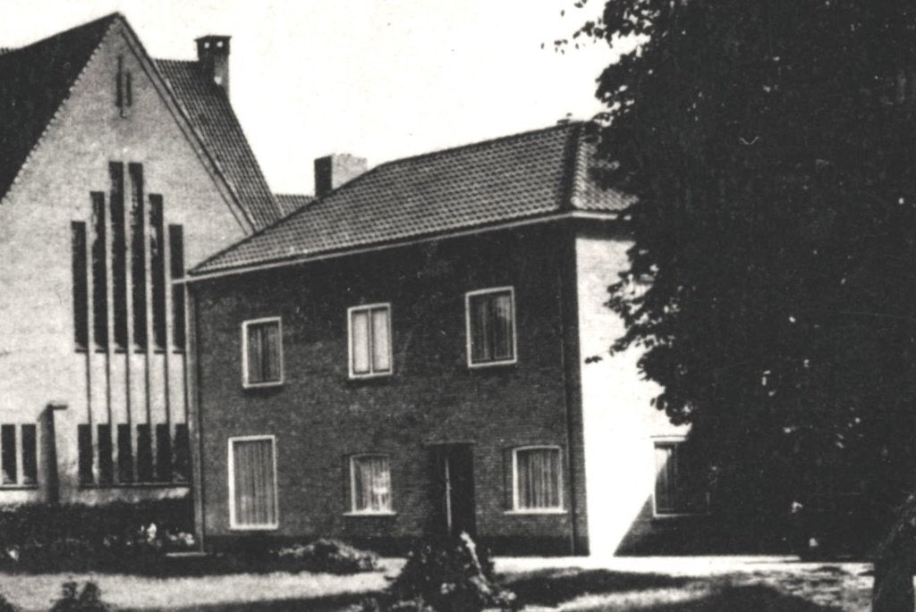 984213 Voorthuizen G Kerk Pastorie 1963  zegel Staatsmijnen, Ophalen of Verzenden, 1960 tot 1980, Gelopen, Gelderland