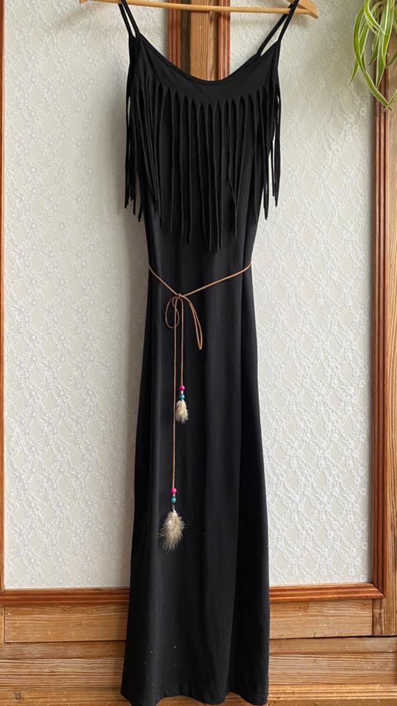 Boho lange jurk, Zwart, Nieuw, Ophalen of Verzenden, Maat 36 (S)