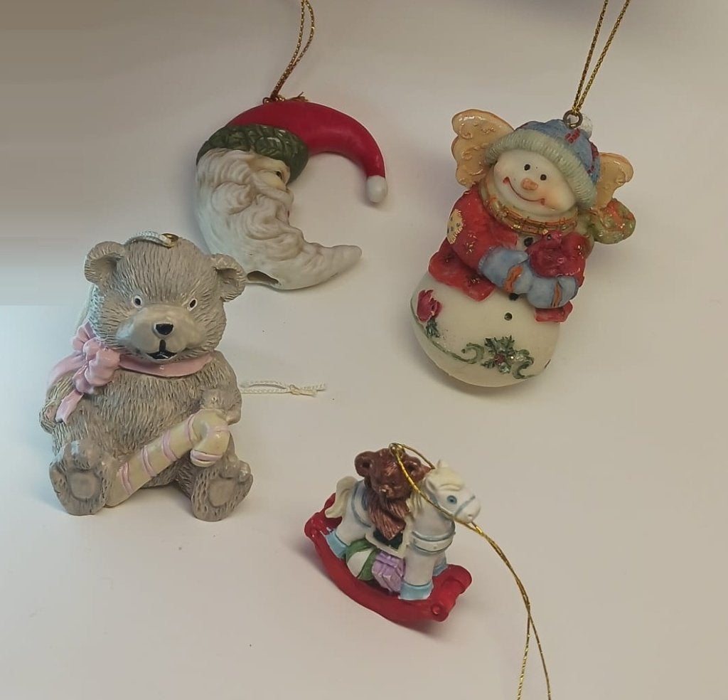 Keramieke Kerstboomhangers jaren 80, Ophalen of Verzenden, Gebruikt