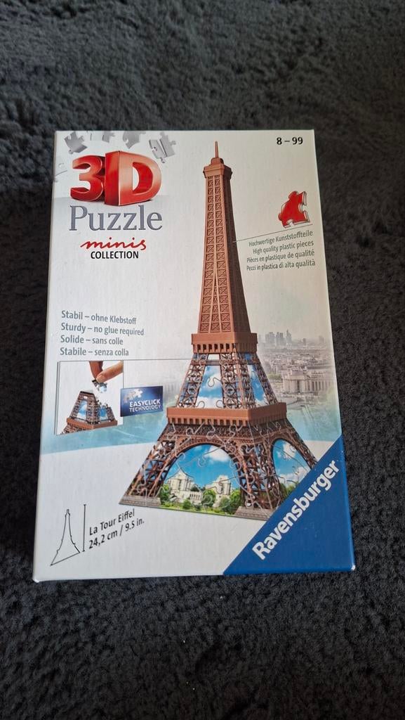 3d puzzel eiffeltoren, Ophalen, Minder dan 500 stukjes, Nieuw, Rubik's of 3D-puzzel