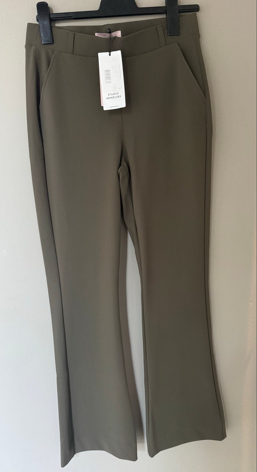 Studio Anneloes Flair bonded broek maat S new army, Overige kleuren, Nieuw, Ophalen of Verzenden, Maat 36 (S)