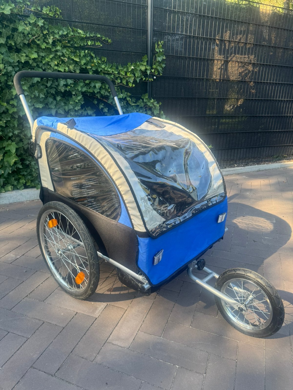 2 in 1 fietskar en wandelwagen, Ophalen, Zo goed als nieuw, Kinderkar, 20 tot 40 kg