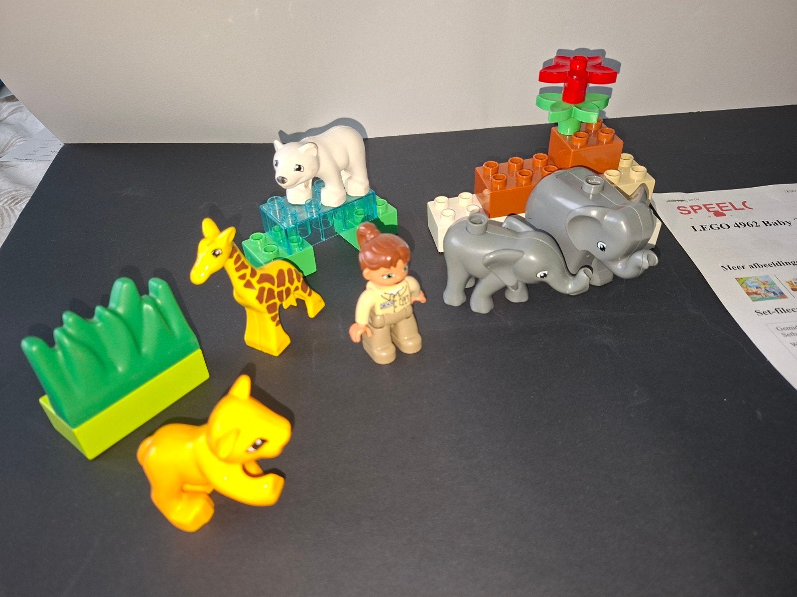 LEGO Duplo 4962 Baby Zoo - Complete set met dieren en figuur, Kinderen en Baby's, Ophalen, Gebruikt, Complete set, Inclusief instructies