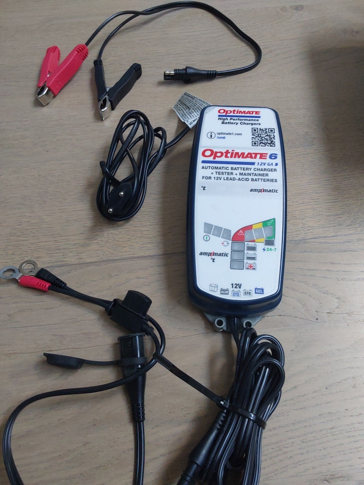 Optimate 6 Silver Acculader + Tester + Onderhouder 12V 6A, Ophalen of Verzenden, Nieuw
