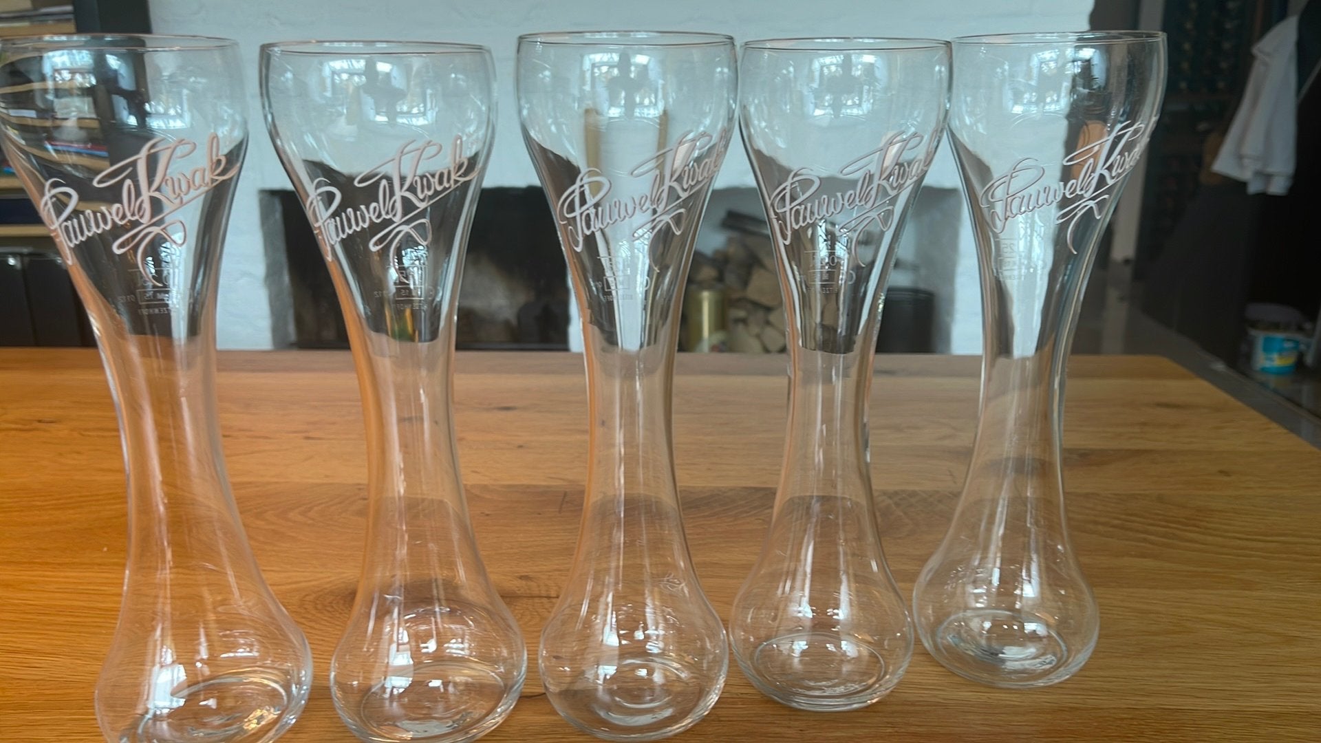 5 Pauwel Kwak bierglazen 0,25 ltr, Ophalen of Verzenden, Zo goed als nieuw, Bierglas