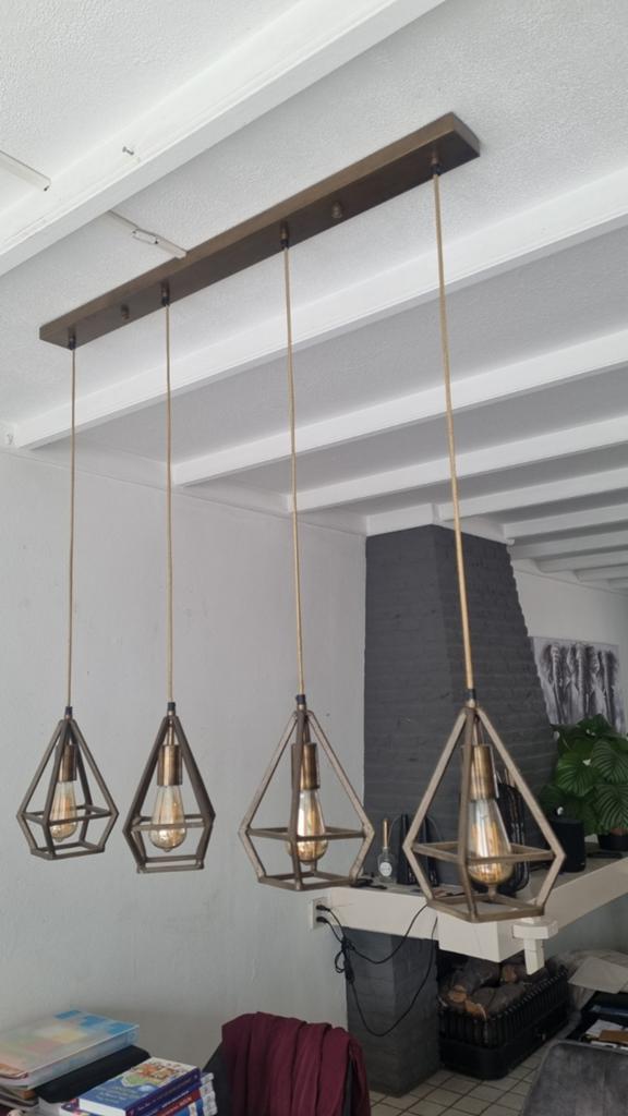 Eethoek Hanglamp, Ophalen of Verzenden, Metaal, Minder dan 50 cm