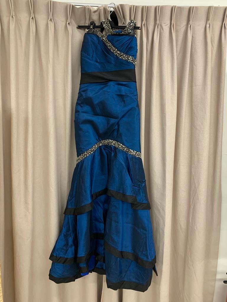 Prachtige Galajurk / Trouwjurk van Wildzijde, Maat 36/38, Ophalen, Galajurk, Blauw, Zo goed als nieuw
