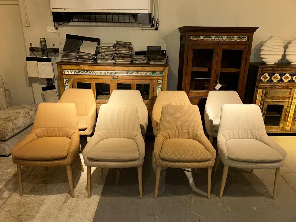 Eetkamerstoelen set – 8 stuks Mobitec (4 met armleuning), Ophalen, Overige kleuren, Nieuw, Landelijk