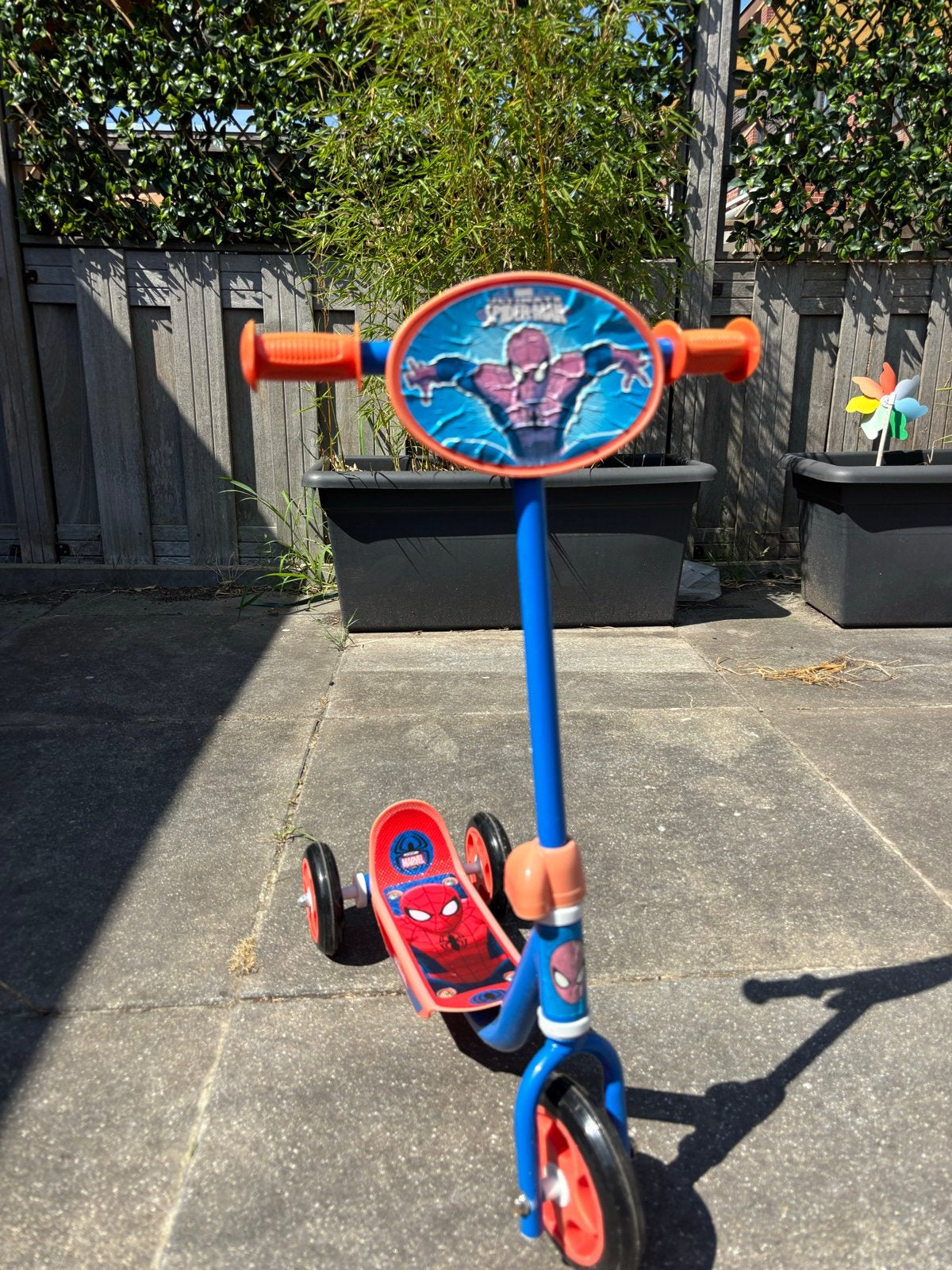 Spiderman kinderstep met 3 wielen, Ophalen, Gebruikt, Gewone step