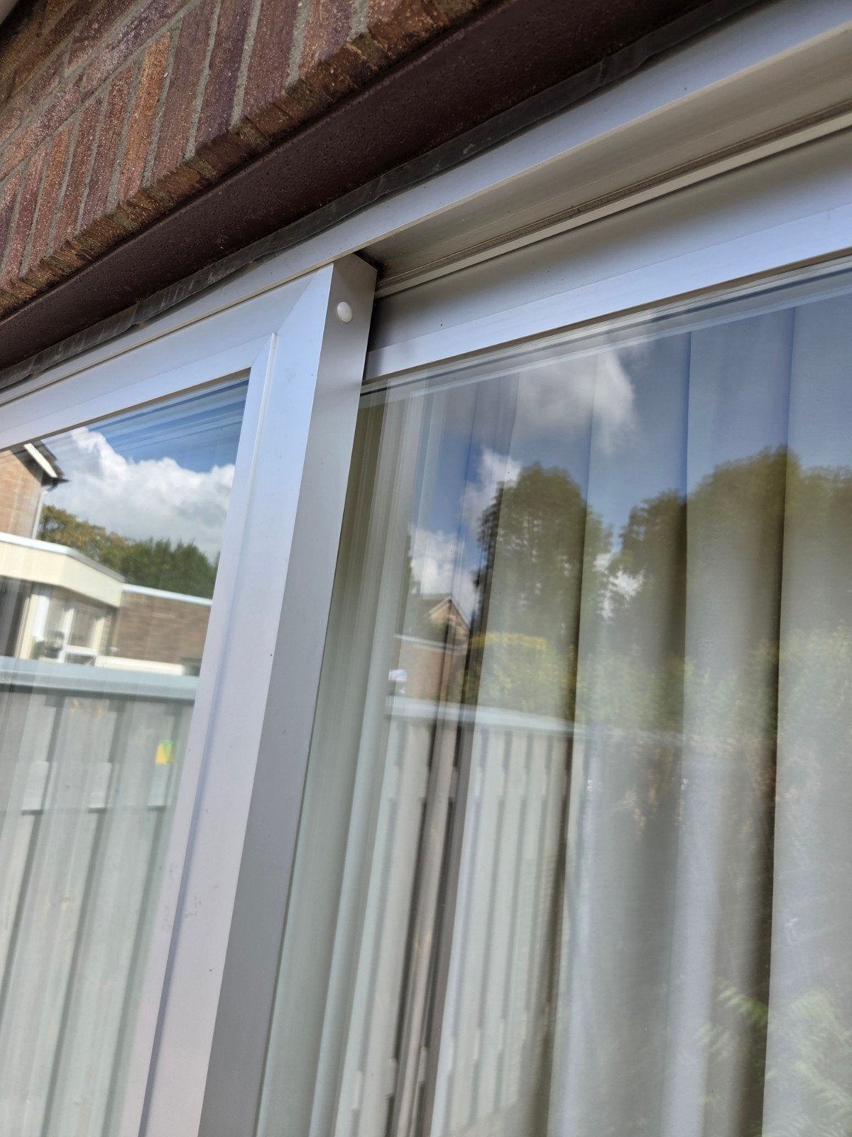 schuifpui aluminium, Ophalen, Gevelraam of Ruit, Gebruikt, 80 tot 120 cm