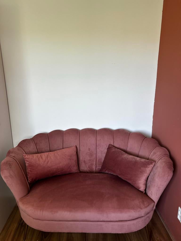 Oud roze Lizzely Garden 2-Zitbank, Ophalen, 75 tot 100 cm, Minder dan 150 cm, Stof