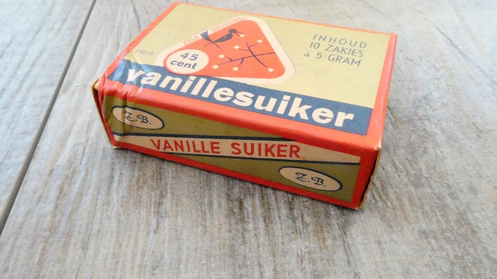 Antiek oude doosjes vanille suiker, Ophalen, Gebruikt, Taarten, Versiering