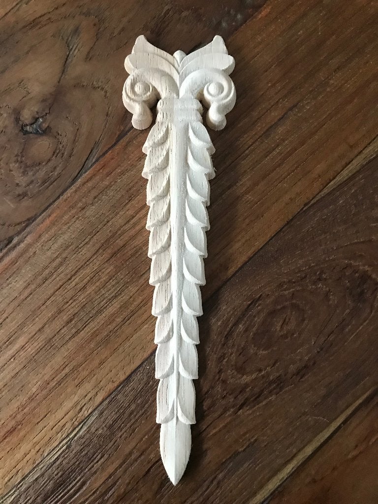 Houtsnijwerk ornament applique verticaal brocant 20 cm, Brocante, Nieuw, Ophalen of Verzenden, https://verburgtvintage.nl/#contact