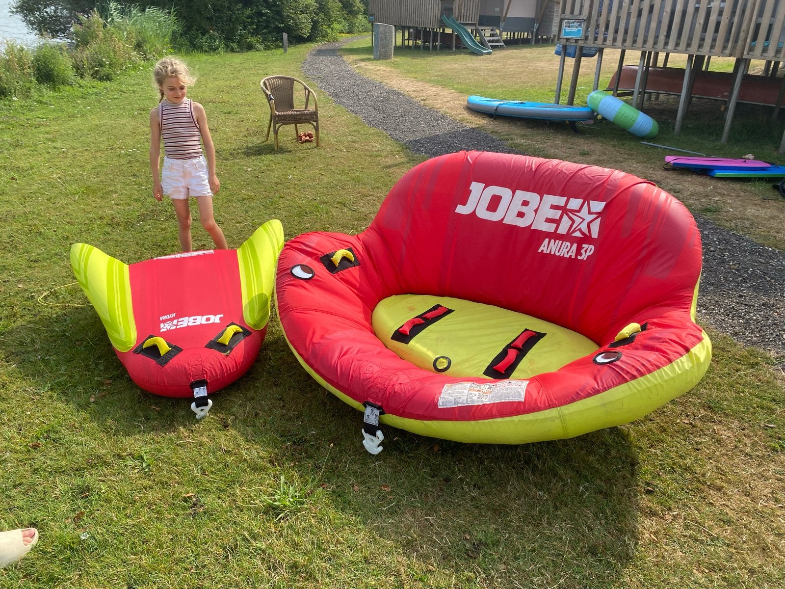 Jobe Anura 3P en Jobe Hydra 1P opblaasbare funtubes, Ophalen, Gebruikt, Funband of Funtube